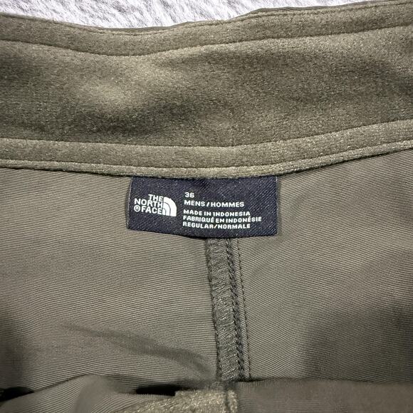 North Face Convertible Pants Mens 36 Green Zip Off Nylon Hiking Outdoor Belted - Picture 3 of 15